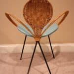 Mid-Century Style Rattan Ribbon Chair