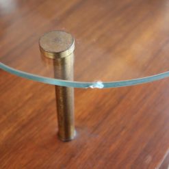 Mid century side table- glass top- styylish