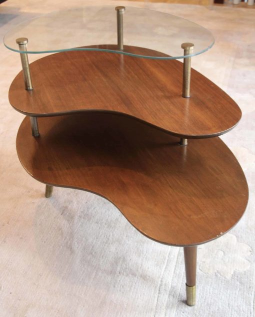 Mid century side table- side view- styylish