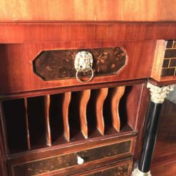 Biedermeier Drop Front Secretaire- closeup interior drawers- styylish