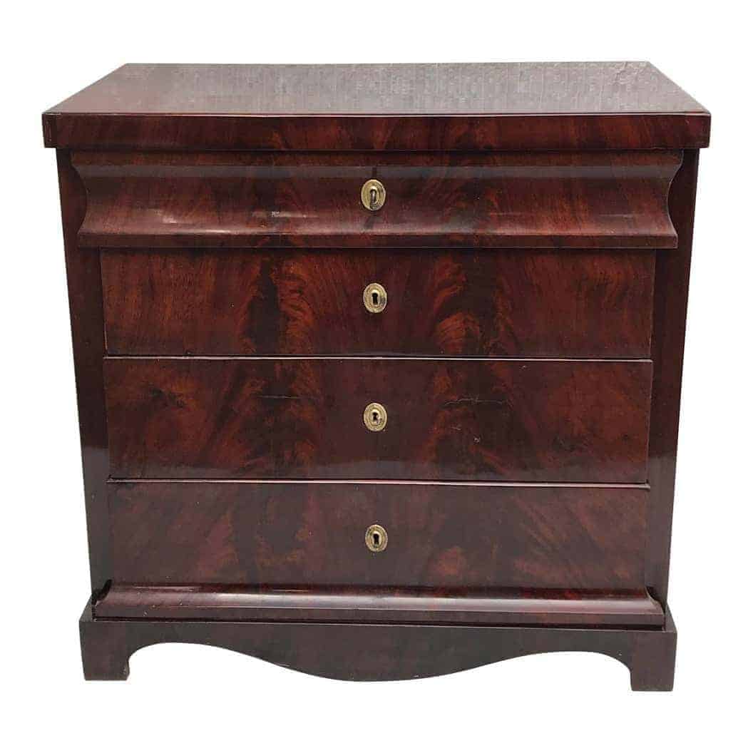 Danish Biedermeier Dresser- four drawers mahogany veneer- styylish