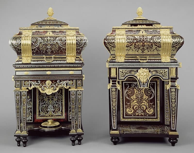 Boulle - Two Coffers on Stands