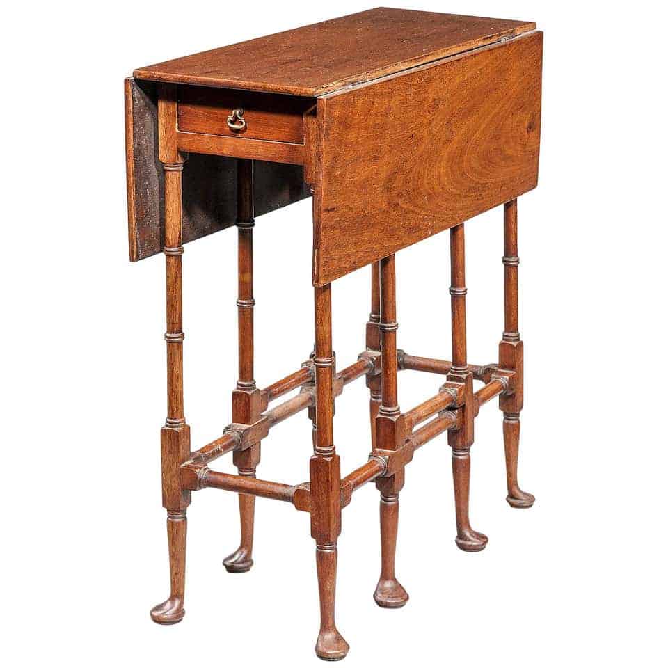 Furniture Leg Styles - Mahogany George III-style spider leg table