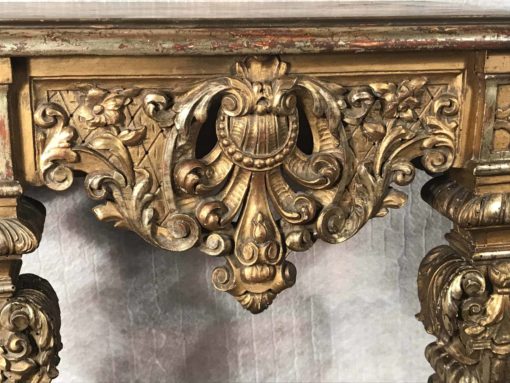 Giltwood Console Table- closeup front- styylish