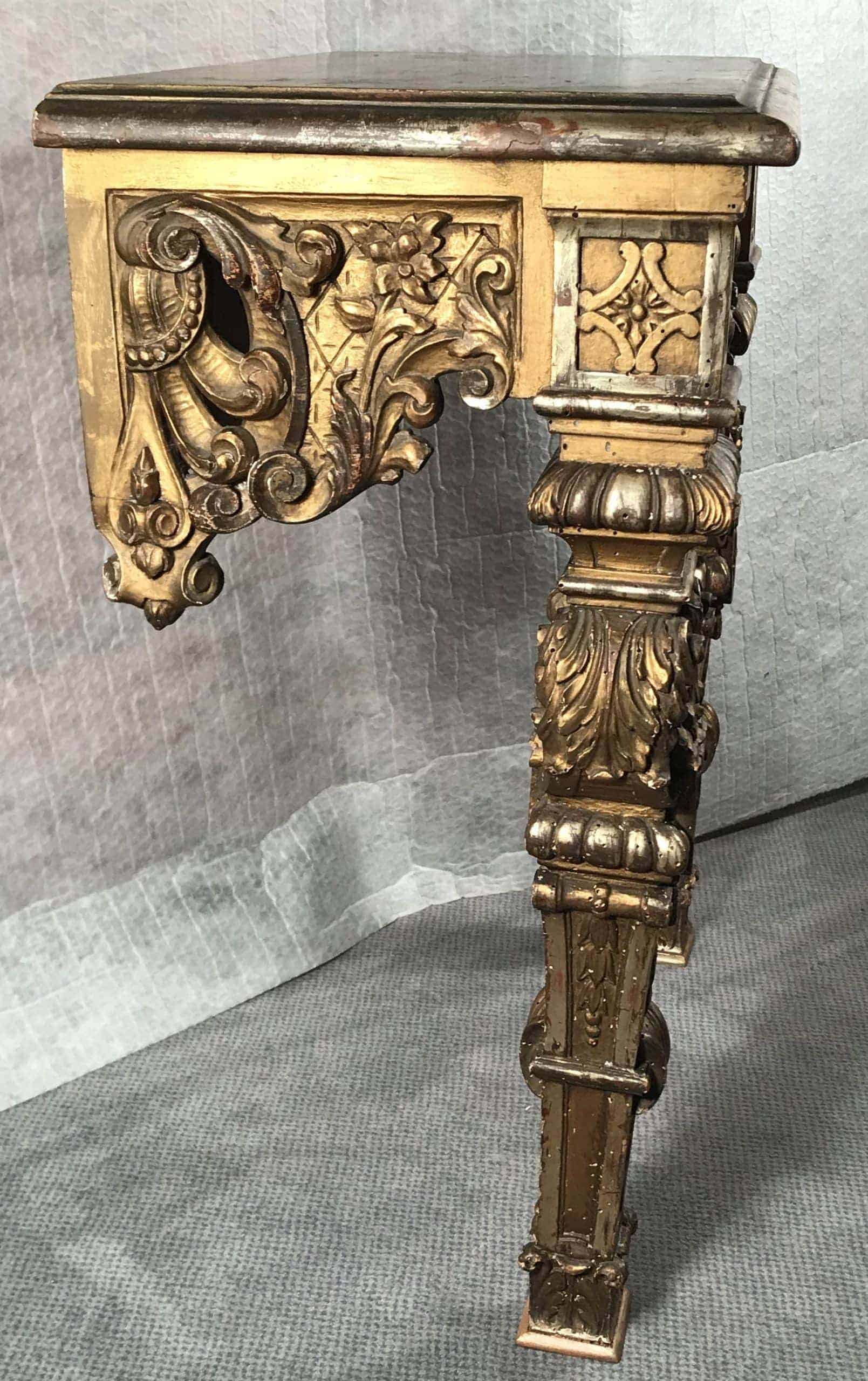 Giltwood Console Table, Southern Germany 1750