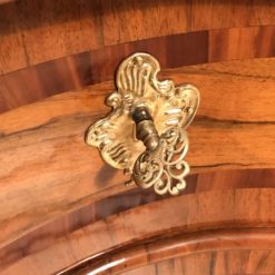 German Baroque Dresser- closeup of brass keyhole- styylish