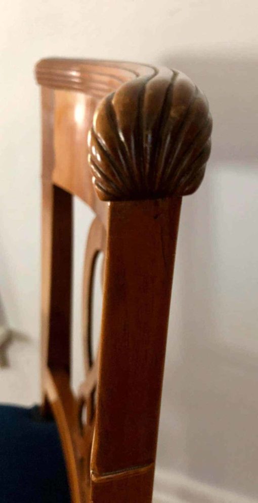 Set of four Biedermeier Chairs- detail of carving- styylish