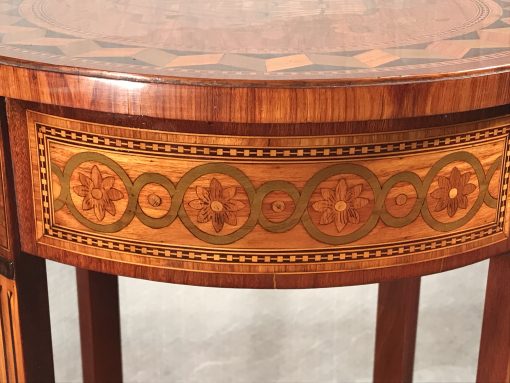 Antique side table- detail of apron- styylish