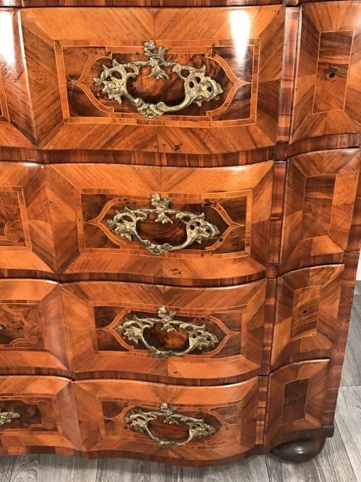 Baroque furniture- detail of drawers of a chest- styylish