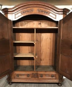 Antique armoire- inside view- styylish
