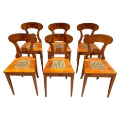 Six Biedermeier Board Chairs - Set of Six - Styylish