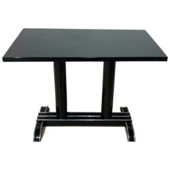 Art Deco Bistro Table- Black Lacquer- Styylish