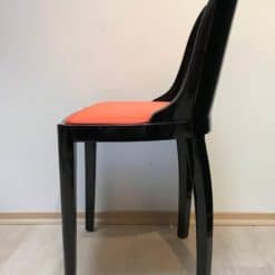 Art Deco Dining Chairs- side view of one chair, ebonized wood- Styylish