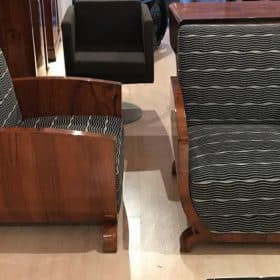 Art Deco Club Chairs- Pair, France, circa 1930