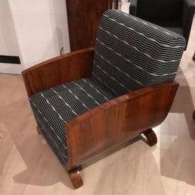 Art Deco Club Chairs- Pair, France, circa 1930