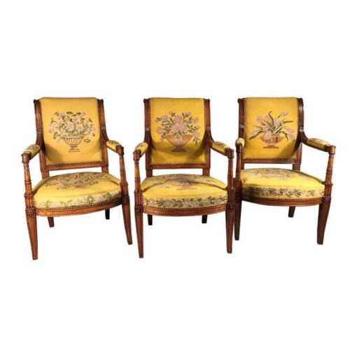 A set of three antique armchairs- styylish