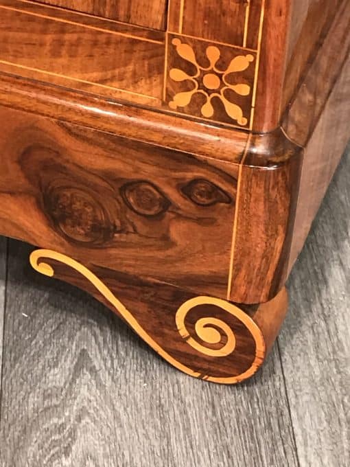 Drop front secretary desk- detail of the front foot- styylish