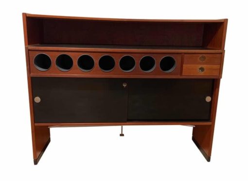 Mid-Century Modern Teak Wood Bar Cabinet by Erik Buch for Dyrlund, Denmark 1960s