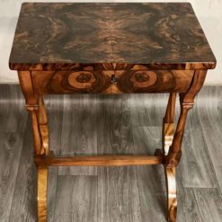 Biedermeier Sewing table- frontview with top- styylish