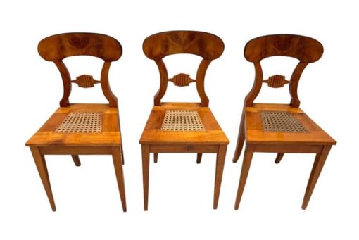 Six Biedermeier Board Chairs - Veneer Detail - Styylish
