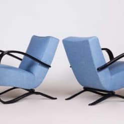 Pair of Blue Armchairs- facing away- styylish