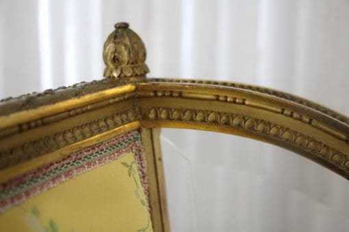 Louis XVI Style armchair- detail of the giltwood- styylish