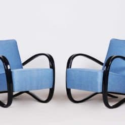 Pair of Blue Armchairs- 3/4- styylish