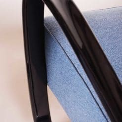 Pair of Blue Armchairs- closeup armrest- styylish