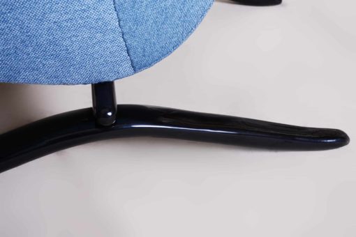 Pair of Blue Armchairs- closeup legs- styylish