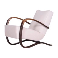 Jindrich Halabala Lounge Chair- with white upholstery- styylish