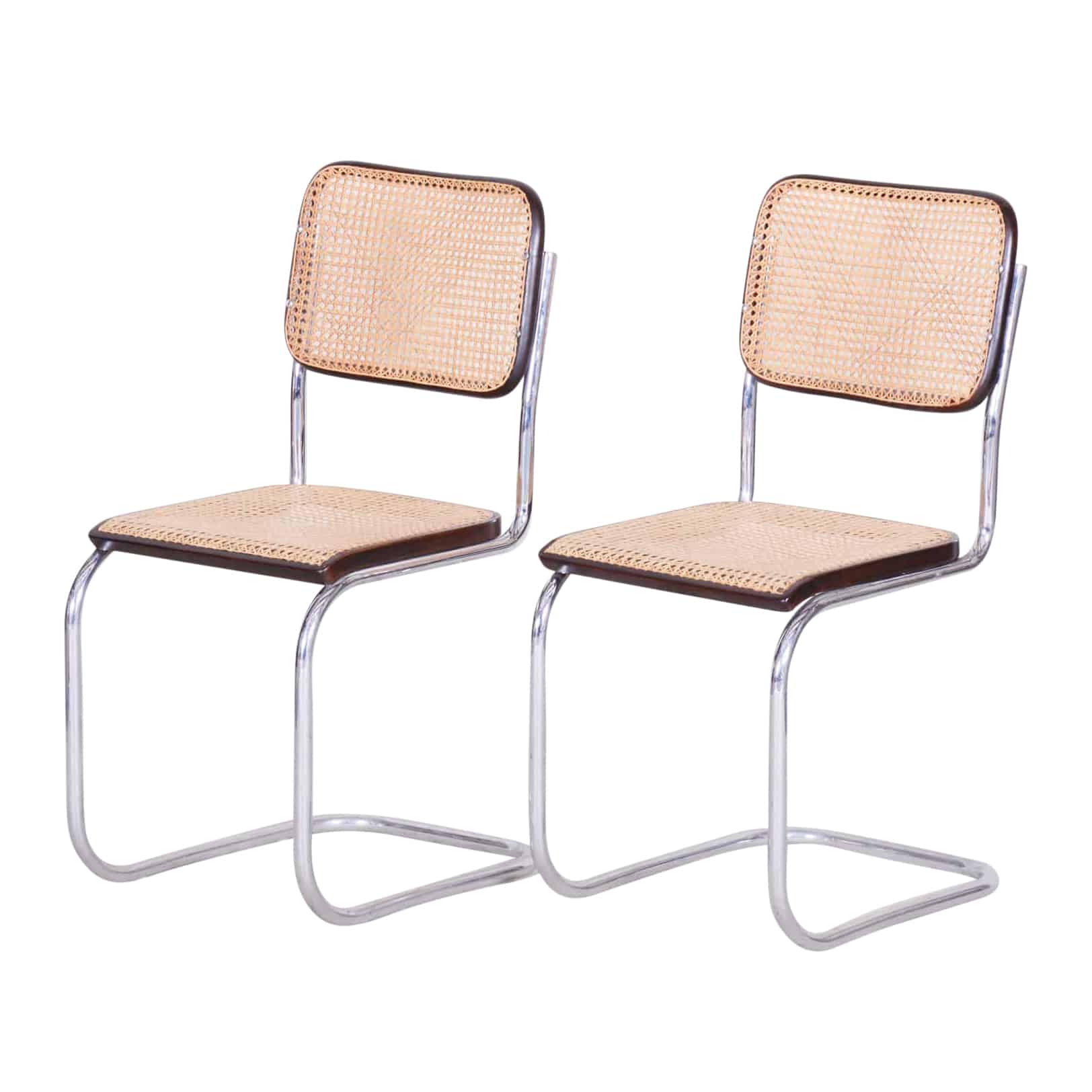 Marcel Breuer Chairs- rattan and metall- styylish