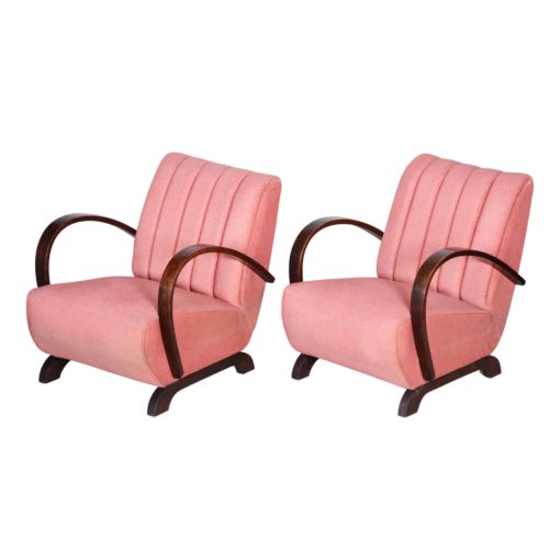 Pair of Armchairs- Midcentury with pink upholstery- styylish