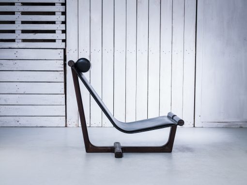 Custom made lounge chair- side view in room- styylish