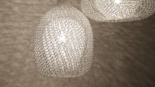 Custom made chandelier- in grey detail different shapes- styylish