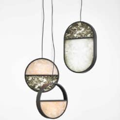 Round Pendant light- combined with other shapes and earth colors- Styylish