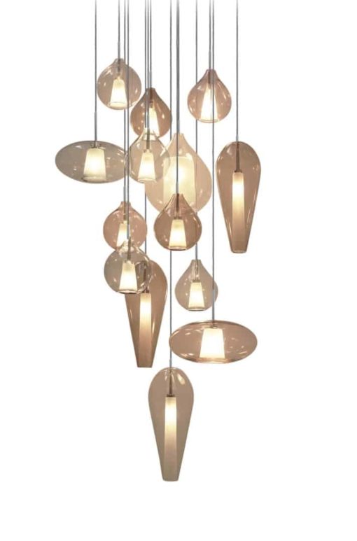Hand blown pendant lights- variation of beige- Styylish