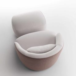 Modern Lounge chair with Footstool, view from above- Styylish