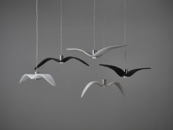 Night Bird pendant light- mix of grey and white- styylish