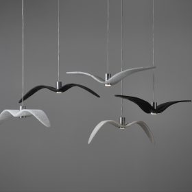 Night Bird Pendant Light, Custom made in Europe, Hand Made