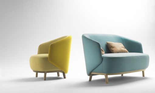 Custom made settee- view with armchair- styylish