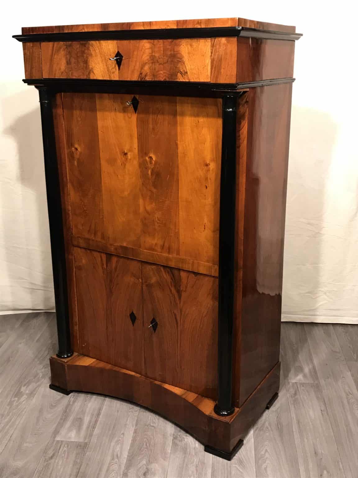 Biedermeier Drop Front Desk- walnut veneer- Styylish