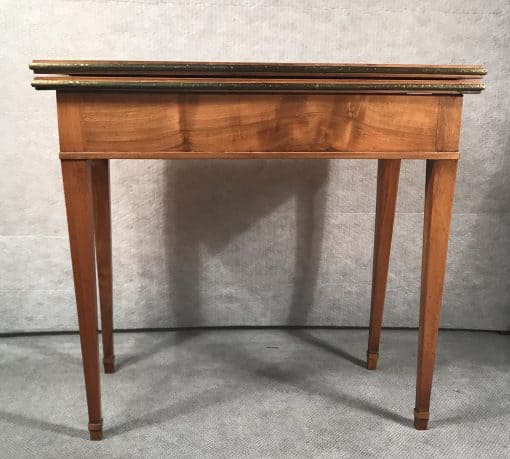 Biedermeier card table- walnut veneer, front view- styylish