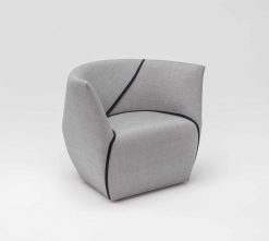contemporary lounge chair- grey side view- styylish