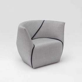 Contemporary Lounge Chair, UME, Japanese-Style, Handmade in Europe