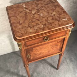 Antique nightstands- top view with the rose colored marble top- styylish