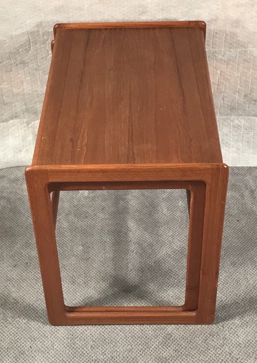Mid-century Nesting tables- teak wood, side view- Styylish