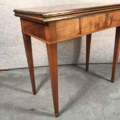 Biedermeier card table- walnut veneer, three-quarter view- styylish