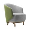 Large Custom made armchair- grey and green- styylish