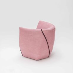 contemporary lounge chair- pink back view styylish