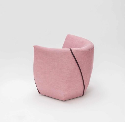 contemporary lounge chair- pink back view styylish